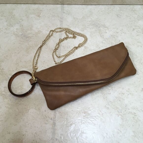 MUD PIE CROSSBODY/WRISTLET BAG IN BROWN‎ - Picture 7 of 7